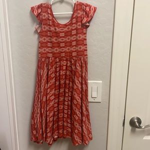 Red empire waist dress
